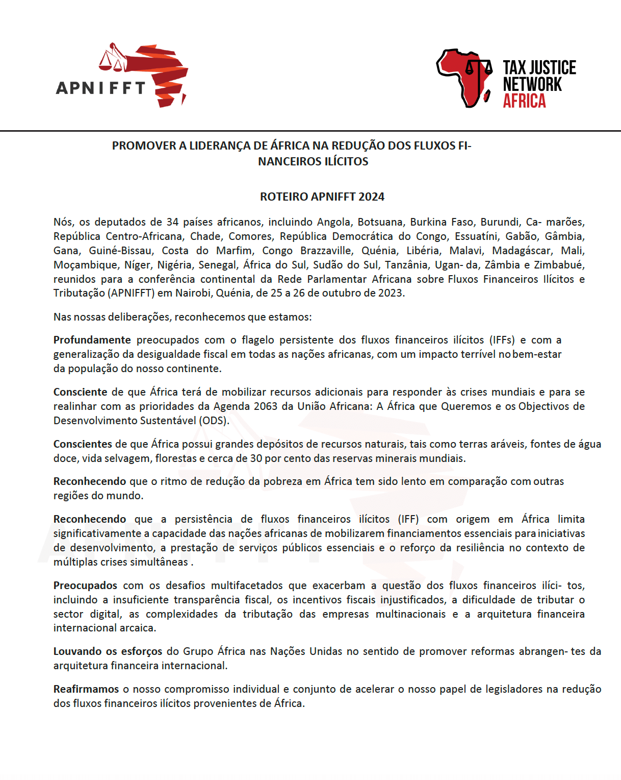 Declaração de resultados APNIFFT 2023