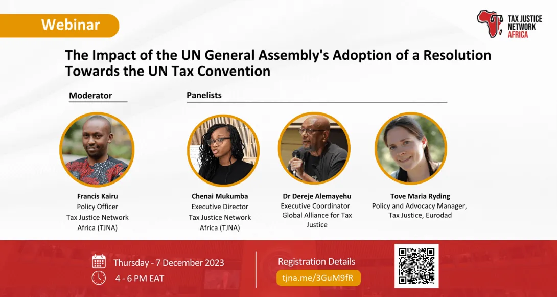 Webinar :The impact of the UN General Assembly's adoption of a resolution towards the UN Tax Convention 